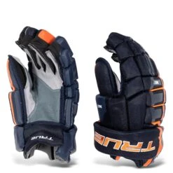 TRUE XC7 Junior Hockey Gloves 34 TRUE XC7 Junior Hockey Gloves -True true gloves true xc7 junior hockey gloves navy orange 12 28743813595202