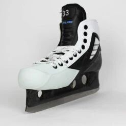 TRUE Senior One Piece Goalie Skates - Pro Stock - White Side/Toe - Size 7 -True true goalie skates true senior one piece goalie skates pro stock white side toe size 7 7 15186415484994