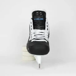TRUE Senior Two Piece Goalie Skates - Pro Stock - White Side - Size 7 -True true goalie skates true senior two piece goalie skates pro stock white side size 7 7 15186435276866
